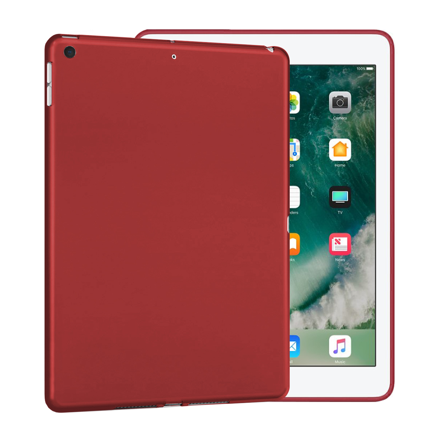 Apple iPad 10 2 7 Nesil Kılıf CaseUp Colored Silicone Kırmızı